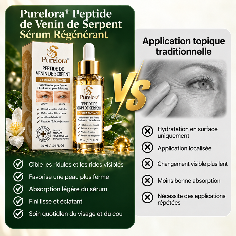 🔥 DERNIER JOUR : -80 % | Sérum antirides au venin de serpent – Lisse les ridules et raffermit visiblement la peau