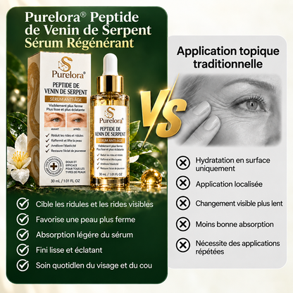 🔥 DERNIER JOUR : -80 % | Sérum antirides au venin de serpent – Lisse les ridules et raffermit visiblement la peau
