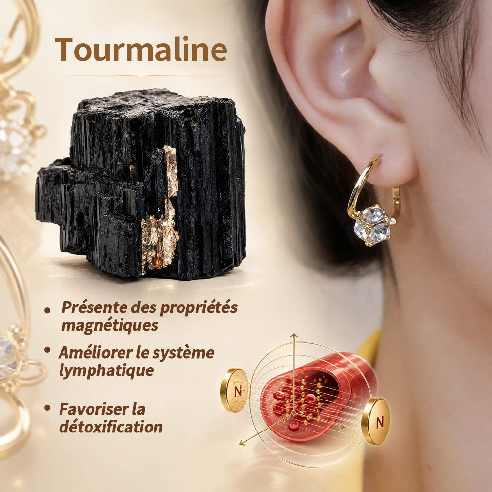 🤩 DERNIER JOUR : -80 % - 💎𝐂𝐙𝐓𝐈𝐂𝐋𝐄® Boucles d’oreilles Lymphvity en germanium à magnétothérapie