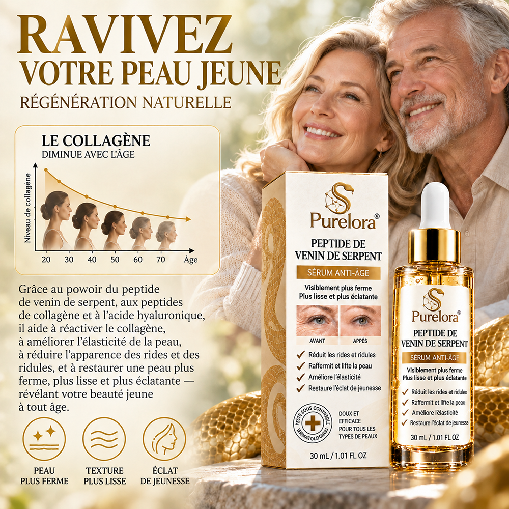 🔥 DERNIER JOUR : -80 % | Sérum antirides au venin de serpent – Lisse les ridules et raffermit visiblement la peau