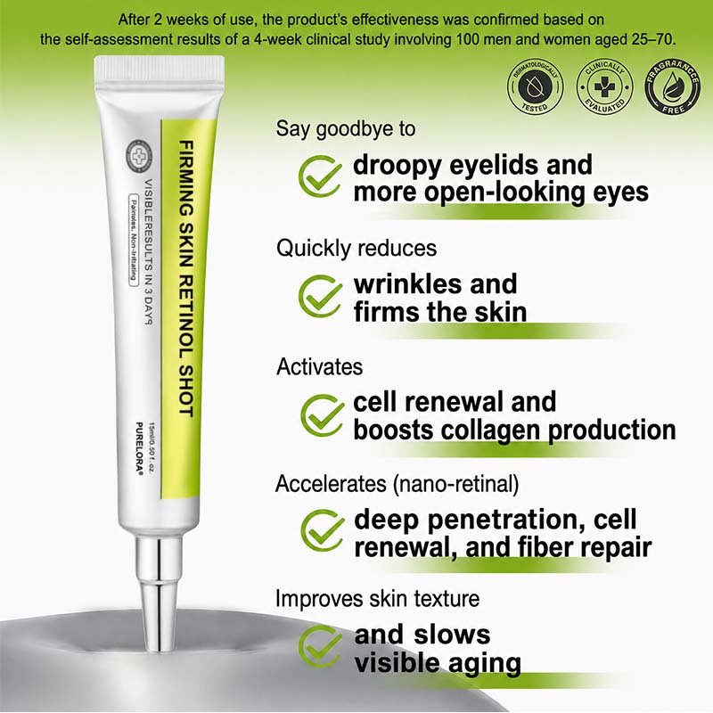 🇨🇦Purelora® Skin Tightening & Vita-A Retinol Retinol🍀 shot Firming anti-wrinkle cream - Last promotion with 70% discoun