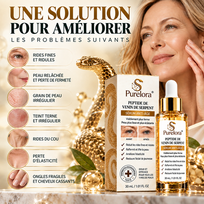🔥 DERNIER JOUR : -80 % | Sérum antirides au venin de serpent – Lisse les ridules et raffermit visiblement la peau