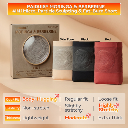 🤭𝐏𝐚𝐢𝐝𝐮𝐢𝐬® 🔥𝐌𝐨𝐫𝐢𝐧𝐠𝐚 & 𝐁𝐞𝐫𝐛𝐞𝐫𝐢𝐧𝐞 4‑In‑1 Micro‑Particle Sculpting & Fat‑Burn Shorts