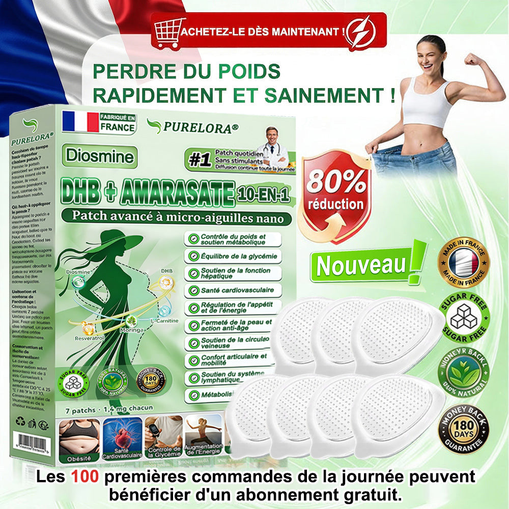 🔱𝐏𝐮𝐫𝐞𝐥𝐨𝐫𝐚® 𝐌𝐞𝐭𝐚𝐛𝐨𝐥𝐢𝐜 𝐌𝐚𝐭𝐫𝐢𝐱 – 𝐏𝐚𝐭𝐜𝐡 𝐍𝐚𝐧𝐨 à 𝐌𝐢𝐜𝐫𝐨𝐧𝐞𝐞𝐝𝐥𝐞𝐬 𝟏𝟎-𝐞𝐧-𝟏 𝐃𝐇𝐁 + 𝐀𝐦𝐚𝐫𝐚𝐬𝐚𝐭𝐞
