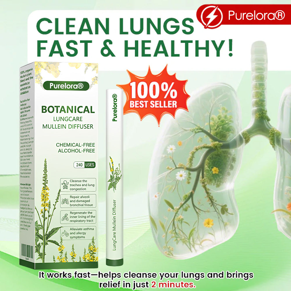 🔥 70% OFF ONLINE SPECIAL – Purelora® Botanical LungCare Mullein Diffuser