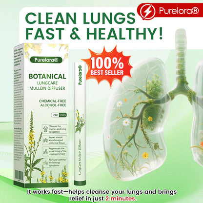 🔥 70% OFF ONLINE SPECIAL – Purelora® Botanical LungCare Mullein Diffuser