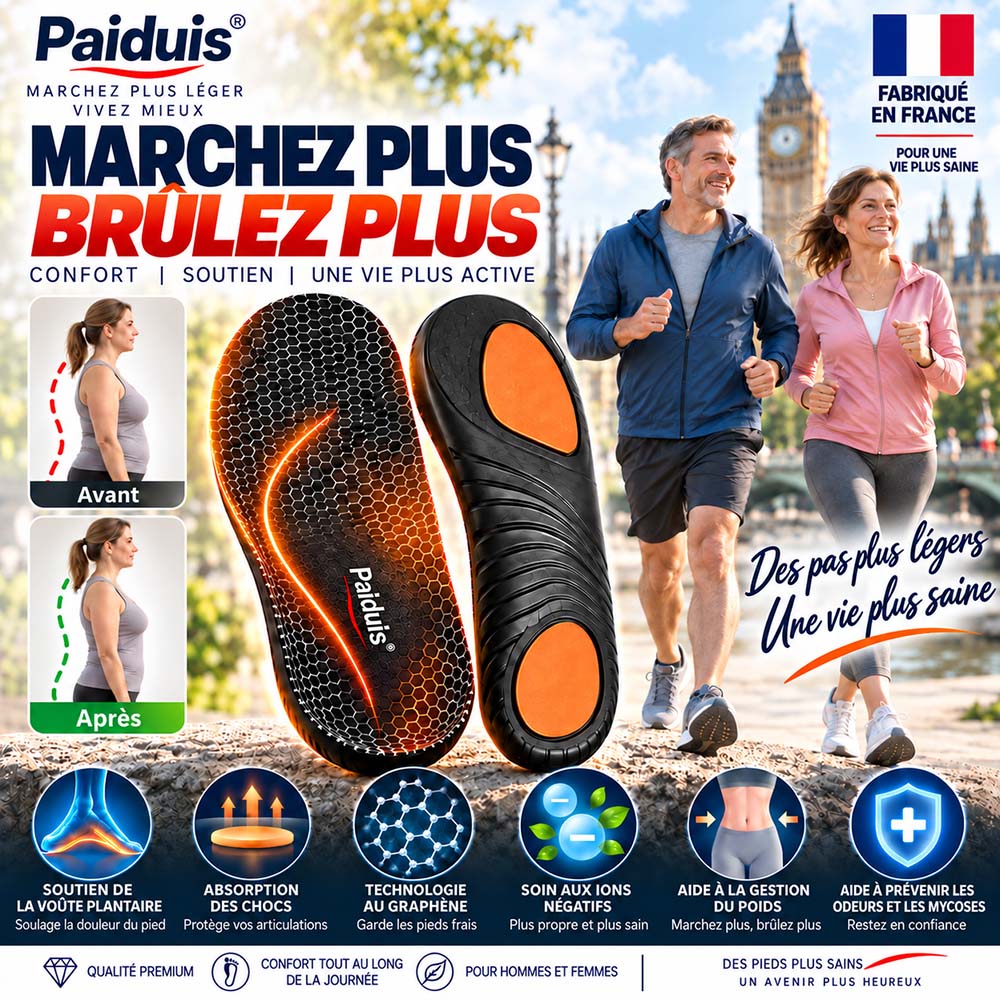 🔥 DERNIER JOUR : -80% | Semelles en Graphène Amincissantes | Soutien Minceur & Confort des Pieds