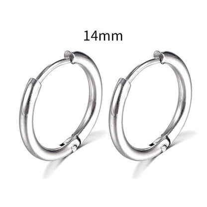 2025 New Simple Stainless Steel Gold Small Earrings Cartilage Ear Piercing Jewelry