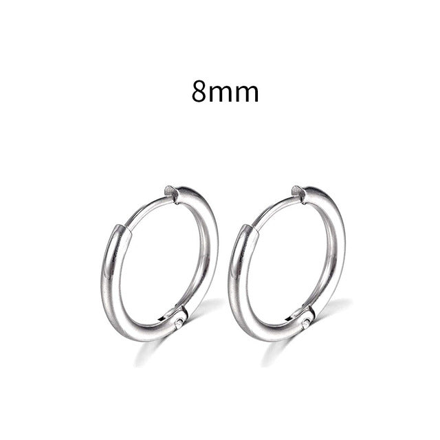 2025 New Simple Stainless Steel Gold Small Earrings Cartilage Ear Piercing Jewelry