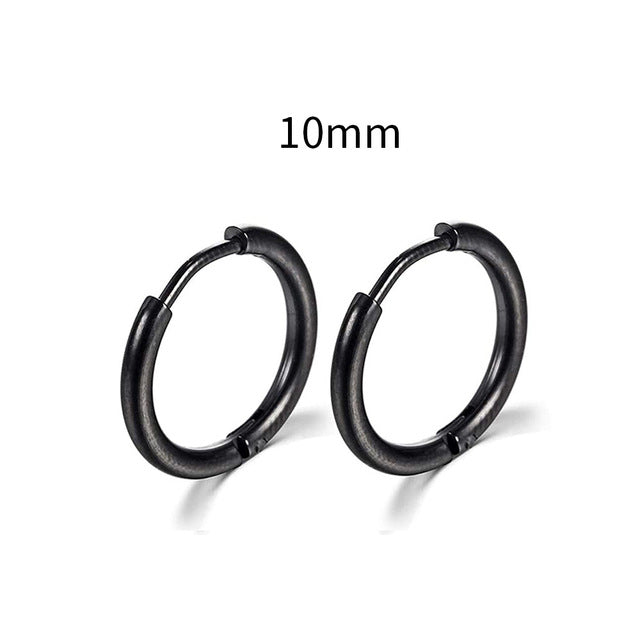2025 New Simple Stainless Steel Gold Small Earrings Cartilage Ear Piercing Jewelry