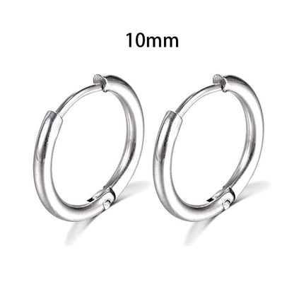 2025 New Simple Stainless Steel Gold Small Earrings Cartilage Ear Piercing Jewelry
