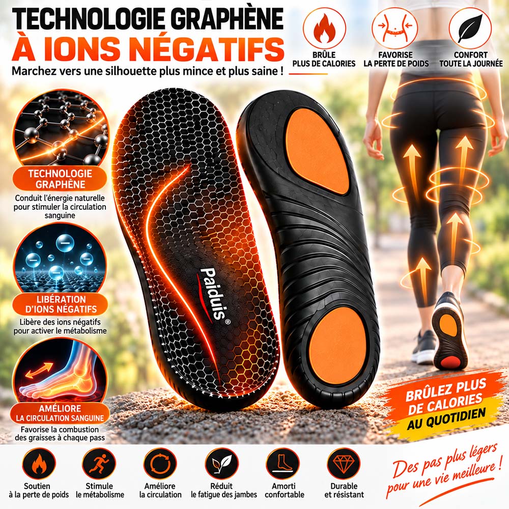 🔥 DERNIER JOUR : -80% | Semelles en Graphène Amincissantes | Soutien Minceur & Confort des Pieds