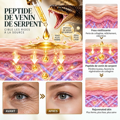 🔥 DERNIER JOUR : -80 % | Sérum antirides au venin de serpent – Lisse les ridules et raffermit visiblement la peau