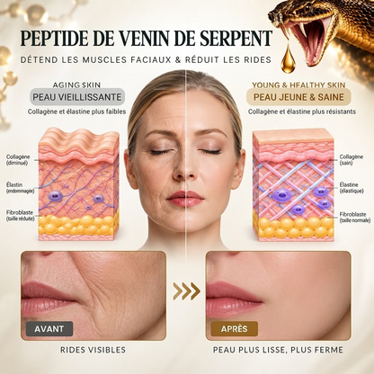 🔥 DERNIER JOUR : -80 % | Sérum antirides au venin de serpent – Lisse les ridules et raffermit visiblement la peau