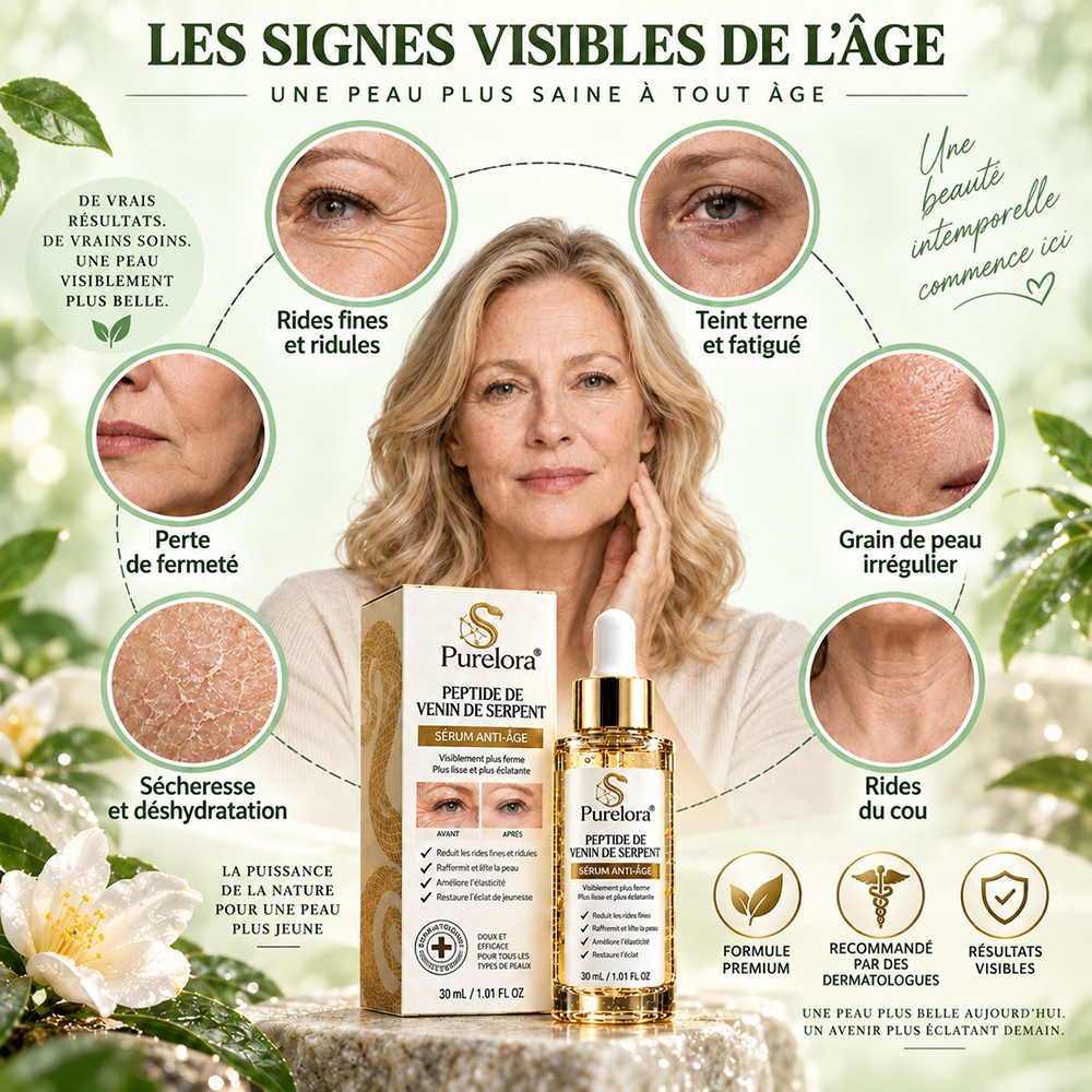 🔥 DERNIER JOUR : -80 % | Sérum antirides au venin de serpent – Lisse les ridules et raffermit visiblement la peau
