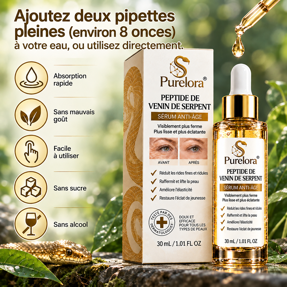 🔥 DERNIER JOUR : -80 % | Sérum antirides au venin de serpent – Lisse les ridules et raffermit visiblement la peau