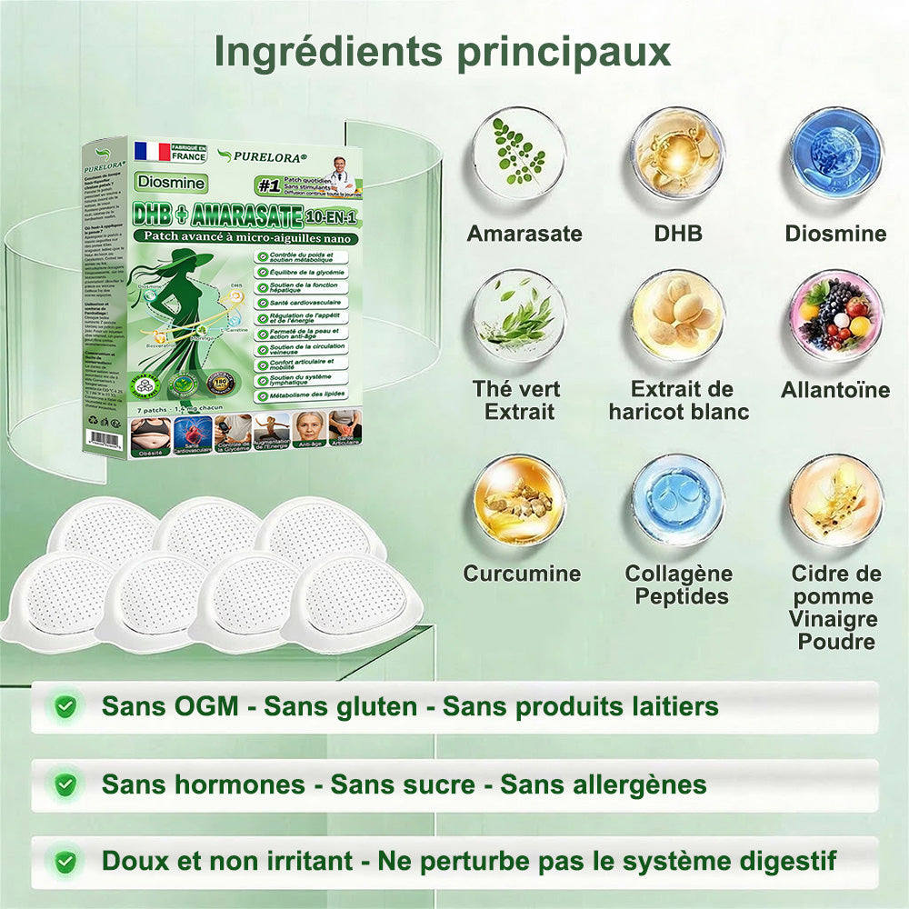 🔱𝐏𝐮𝐫𝐞𝐥𝐨𝐫𝐚® 𝐌𝐞𝐭𝐚𝐛𝐨𝐥𝐢𝐜 𝐌𝐚𝐭𝐫𝐢𝐱 – 𝐏𝐚𝐭𝐜𝐡 𝐍𝐚𝐧𝐨 à 𝐌𝐢𝐜𝐫𝐨𝐧𝐞𝐞𝐝𝐥𝐞𝐬 𝟏𝟎-𝐞𝐧-𝟏 𝐃𝐇𝐁 + 𝐀𝐦𝐚𝐫𝐚𝐬𝐚𝐭𝐞