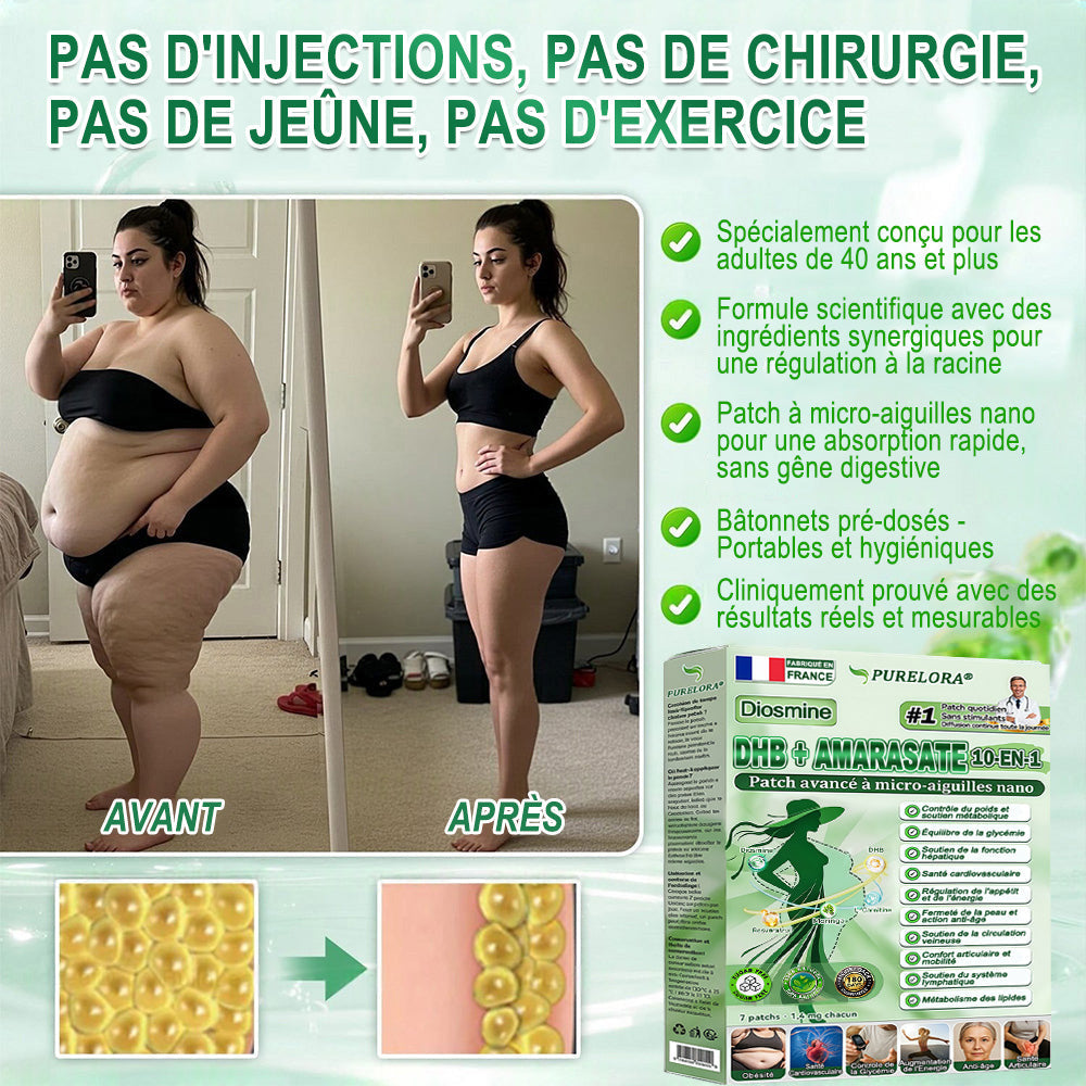 🔱𝐏𝐮𝐫𝐞𝐥𝐨𝐫𝐚® 𝐌𝐞𝐭𝐚𝐛𝐨𝐥𝐢𝐜 𝐌𝐚𝐭𝐫𝐢𝐱 – 𝐏𝐚𝐭𝐜𝐡 𝐍𝐚𝐧𝐨 à 𝐌𝐢𝐜𝐫𝐨𝐧𝐞𝐞𝐝𝐥𝐞𝐬 𝟏𝟎-𝐞𝐧-𝟏 𝐃𝐇𝐁 + 𝐀𝐦𝐚𝐫𝐚𝐬𝐚𝐭𝐞