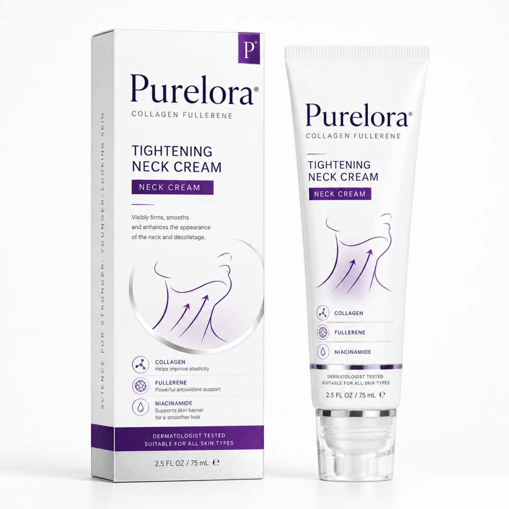 🎉 Purelora® Instant Neck Lifting Cream — 🍀 Enriched with Retinol and Hyaluronic Acid | Helps firm neck skin, reduce wrinkles, and improve the appearance of a double chin.