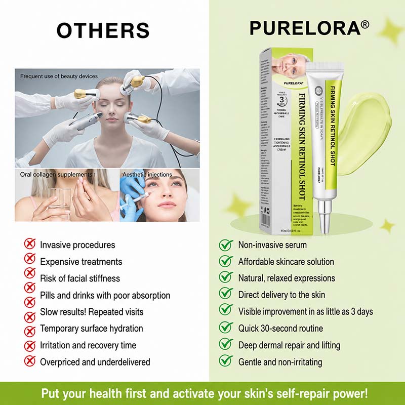 🇨🇦Purelora® Skin Tightening & Vita-A Retinol Retinol🍀 shot Firming anti-wrinkle cream - Last promotion with 70% discoun