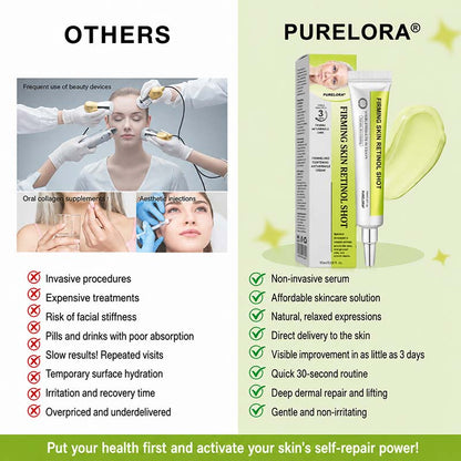 🇨🇦Purelora® Skin Tightening & Vita-A Retinol Retinol🍀 shot Firming anti-wrinkle cream - Last promotion with 70% discoun