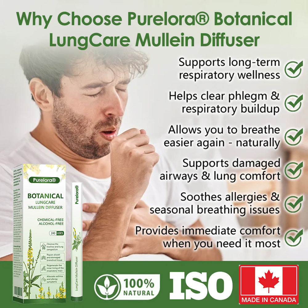 🔥 70% OFF ONLINE SPECIAL – Purelora® Botanical LungCare Mullein Diffuser