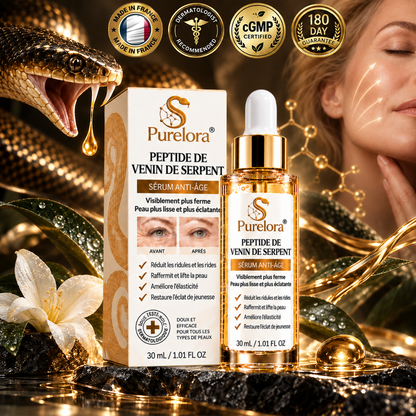 🔥 DERNIER JOUR : -80 % | Sérum antirides au venin de serpent – Lisse les ridules et raffermit visiblement la peau