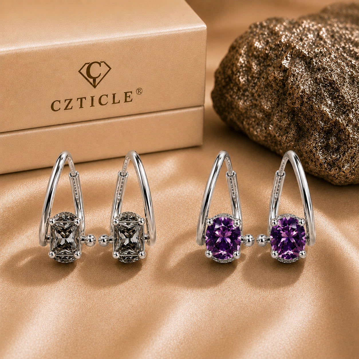 🤩 DERNIER JOUR : -80 % - 💎𝐂𝐙𝐓𝐈𝐂𝐋𝐄® Boucles d’oreilles Lymphvity en germanium à magnétothérapie