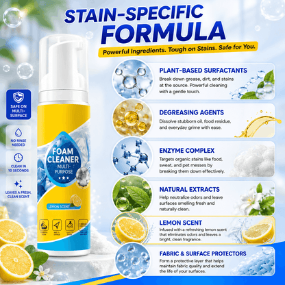 🔥Last Day 60% OFF🔥 Foam No-Rinse Cleaner — Spray, Wipe & Done