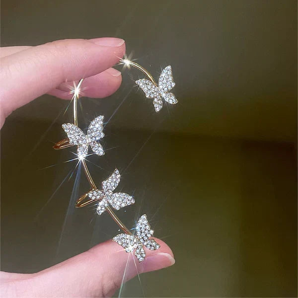 Elegant Butterfly Ear Cuff Earring – Sterling Silver & Gold Plated Options