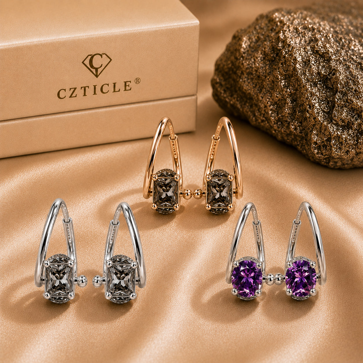 🤩 DERNIER JOUR : -80 % - 💎𝐂𝐙𝐓𝐈𝐂𝐋𝐄® Boucles d’oreilles Lymphvity en germanium à magnétothérapie
